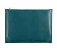 Pochette multifonction en cuir, grand modèle - Vert émeraude