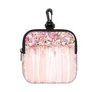 Pochette murale carrée à fermeture éclair avec impression intégrale, imperméable, léger et durable pour pièces de monnaie, cartes, clés pour voyage et usage quotidien