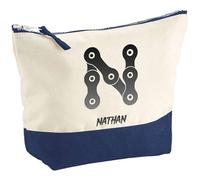 Pochette Nathan Lettre Chaine Mécanique | Grand Format | Idée Cadeau Prénom Motard Biker Mob Anniversaire Oncle Parrain Beau Papa Collègue Départ Retraite Noël