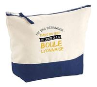 Pochette Ne Pas déranger dans ma tête Je Joue à la Boule lyonnaise | Pouch | Idée Trousse Toilette Maquillage Cadeau Anniversaire Fête Original Famille Travail Départ Collègue Retraite