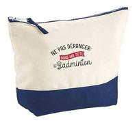 Pochette Ne Pas déranger dans ma tête Je Joue au Badminton | Pouch | Idée Trousse Toilette Maquillage Cadeau Anniversaire Fête Original Famille Travail Départ Collègue Retraite