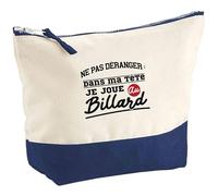 Pochette Ne Pas déranger dans ma tête Je Joue au Billard | Pouch | Idée Trousse Toilette Maquillage Cadeau Anniversaire Fête Original Famille Travail Départ Collègue Retraite