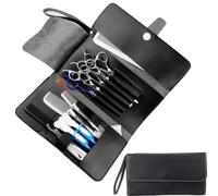 Pochette Noire Pour Ciseaux De Coiffeur, Pu Portable-Type Léger Sac De Rangement De Coiffure Coiffeur Ciseaux Case Pochette De Rangement Pour Ciseaux De Coiffure Trousse De Coiffure Pour Bureautique