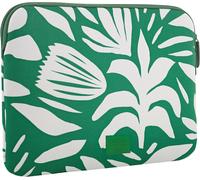 Pochette Ordinateur En Plastique Recyclé Rpet, Compatible Macbook Air 13 Pouces Et Pc 14-15 Pouces, Housse Ordinateur 14 Pouces Antichoc, Design Bleu Durable - Modèle Garden[ORD624079]