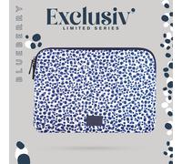 - Pochette Ordinateur En Plastique Recyclé Rpet, Compatible Macbook Air 13 Pouces Et Pc 14-15 Pouces, Housse Ordinateur 14 Pouces Antichoc, Design Bleu Durable - Modèle Blueberry[L1817] Bleu