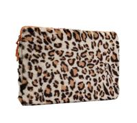 imoshion Pochette ordinateur Fluffy 13-14 pouces - Leopard Orange