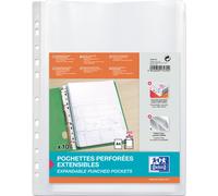 Pochette Oxford avec soufflets DIN A4 PP 0,2 mm transparent 10 pochettes