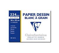 Clairefontaine Pochette papier à dessin 12 feuilles 24x32 G