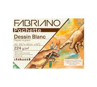 Fabriano Pochette Papier Blanc 29,7x42 cm 224 g/m² 10 feuil