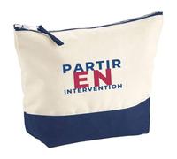 Pochette Partir en Intervention - Pouch - Idée Pochette Rangement Cadeau Anniversaire Fête Original Famille Travail Départ Collègue Retraite Noël. - Bordeaux&Bleu - 1