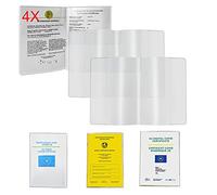 Pochette Pass Sanitaire,4X-11 * 15 cm, Élargir 15x22 cm, Housse Pass Sanitaire-ransparent et étanche,2X/3X/4X/5X/10X,Housse Vaccination Applicable au 2021 Nouveau Passeport Sanitaire Français (4X)