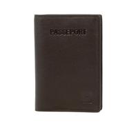 Pochette passeport Hexagona en cuir ref 32014 Marron 9.5*13.5*1