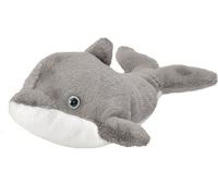 Pochette peluche dauphin - 13 cm