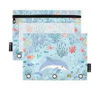 Pochette perforée à 3 trous pour classeur à 3 trous avec 3 trous pour fournitures d'examen Bleu