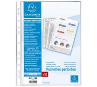Pochette perforée, A4+, PP, transparent lisse