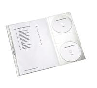 Pochette perforee en a rabat pour 2 cd-rom - paque