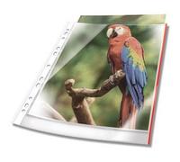 Pochette perforée PREMIUM, A4, PP, bord rouge