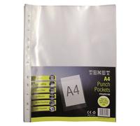 Pochette Perforées A4 Sachet 100 Lisse 7/100