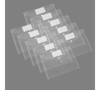 Pochette Plastique A4,10 PCS Pochettes Perforées Transparentes Feuille a Plastifie 11 Trous avec Pochette pour Etiquette Protege Document Classeur Pochette pour Fournitures Scolaires et de Bureau