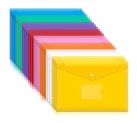 Pochette Plastique A4,Porte Document, Lot de 24 Chemise Plastique A4 Transparente avec Fermeture à Pression