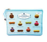 Pochette plate ""Mes Petites Gourmandises"" bleu
