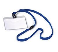 Durable 813907 lot de 10 badges porte-nom 60 x 90 mm avec lanière textile 44 cm (bleu marine) Bleu G