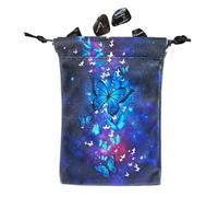 Pochette Porte-Cartes Oracle - Sac À Cordon De Serrage Avec Motif Papillon, Dimensions 5.12x7.09 Pouces | Idéal Pour Cartes De Tarot Et Runes, Cadeau Pour Passionnés, Accessoire De Voyage Et Stockage