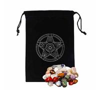 Pochette Porte-cartes Tarot | Mystérieux Sac de Rangement Carte de Tarot Magique Noir - Pochette de Rangement pour Cartes de Tarot et Dés, Sac de Tarot avec Cordon de Serrage de Jeu de Société