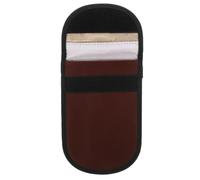 Pochette Porte-clés Voiture Faraday en PU Marron, Compacte et Portable | Protection Renforcée, Texture Élégante, Format Discret, pour Clés Auto, Usage Quotidien et Transport Facile
