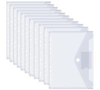 Pochette Porte-Document A4, Plastique de Poche A4 Documents Portefeuilles Dossiers de Fichiers pour l'organisation de Documents pour Fournitures de Bureau Scolaire 30.5 x 24cm 20 Pièces
