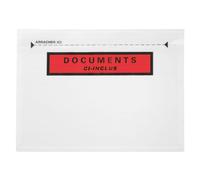 Pochette porte-document autoadhésive plastique 162 x 114 mm - Carton de 1000