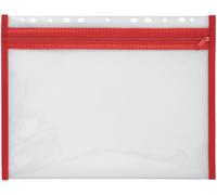 Pochette Porte-Documents Avec Fermeture Éclair, 1 Pièce, Din A4, Classeur, Rouge, Velobag Xs, Pochette À Fermeture Éclair