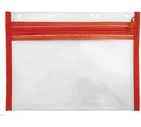 Pochette Porte-Documents Avec Fermeture Éclair, 1 Pièce, Din A5, Classé, Rouge, Velobag Xxs, Pochette À Fermeture Éclair