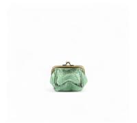 Pochette porte-monnaie en cuir irisé REINETTE Menthe givrée