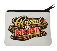 Pochette porte-monnaie en néoprène avec message motivant Blanc 10 x 11 cm