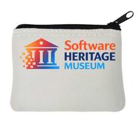 Pochette porte-monnaie en néoprène avec préservation numérique du logiciel Blanc 10 x 11 cm
