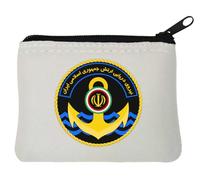 Pochette porte-monnaie en néoprène avec sceau de la République islamique d'Iran Blanc 10 x 11 cm