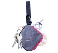 Pochette porte-monnaie - Rangement portable léger avec crochet, mini organiseur à fermeture éclair avec crochet pivotant en L conçu pour les clés de poudre de baume à lèvres | Emballage de voyage Cade