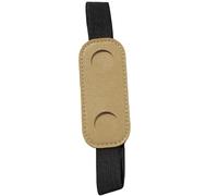 Pochette porte-stylo avec bande élastique en cuir synthétique pour classeurs, carnets, journaux, jaune
