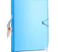 pochette Portfolios d'art 43,9 x 30,5 cm, grand format 60 pages, format A3 avec protections transparentes, for classeur de documents boite archive(Blauw)