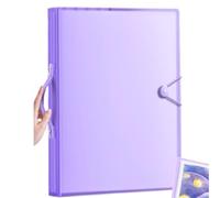 pochette Portfolios d'art 43,9 x 30,5 cm, grand format 60 pages, format A3 avec protections transparentes, for classeur de documents boite archive(Lila)