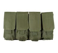 Pochette pour 4 chargeurs Pouch 4 Compartments MOLLE MFH - OD Green