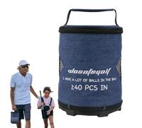 Pochette pour balles de golf - Conception de rangement cylindrique de grande capacité, structure de transport légère et pliable, système de fermeture éclair sécurisée | Organisation de balle de golf