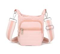 Pochette pour Bouteille d'eau,Sac Stanley Cup avec Bandoulière Réglable,Sac Isotherme Bouteille Compartiments Zippés,Porte Gourde Sac à Dos (Rose et Blanc) (Rose)
