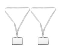 Pochette pour Carte D'identité, Cadre Métallique Blanc | Fenêtre Frontale Transparente, Design Sécurisé Anti-flexion, pour Cartes D'accès, Étudiants, Bureau et Hôpital