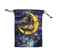 Pochette pour cartes de tarot - 13x18cm Velours, Porte-bijoux à cordon, Sac de rangement | Parfait pour les outils de divination, l’organisation du deck Oracle, le stockage des dés runes, la protectio