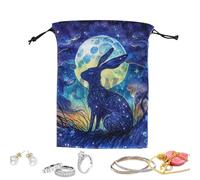 Pochette pour cartes de tarot - 13x18cm Velours, Sac de rangement pour bijoux, Porte-cordon | Parfait pour le stockage de pont Oracle, l'organisateur de dés Runes, les fournitures de Divination du des