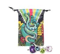 Pochette pour Cartes de Tarot, Bijoux dés avec Cordon de Serrage - Organiseur de Protection pour Les Amateurs de dés de Rune en, débutants, Adolescents, Adultes, fête de Voyage, Sae03#, Refer