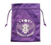 Pochette pour cartes de tarot - Sac de rangement de bijoux à cordon de serrage, dés de tarot multi-usages doux | 5,12 x 7,09 pouces faits à la main pour cartes oracle, porte-cartes de tarot