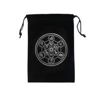 Pochette pour cartes de tarot - Sac de rangement mystérieux noir pour cartes de tarot avec cordon de serrage pour cartes à jouer Rider Waite Tarot Deck Oracle, Section D., Refer to description